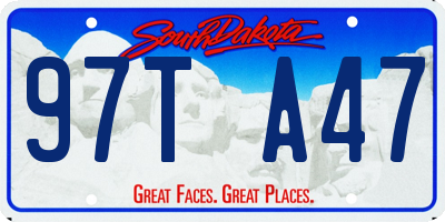 SD license plate 97TA47
