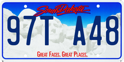 SD license plate 97TA48