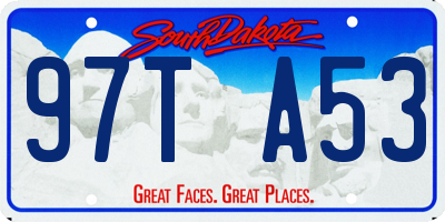 SD license plate 97TA53