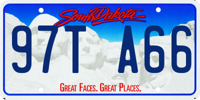 SD license plate 97TA66