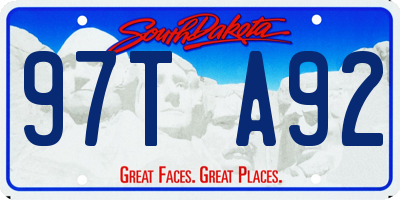 SD license plate 97TA92