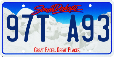 SD license plate 97TA93