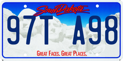 SD license plate 97TA98