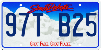 SD license plate 97TB25