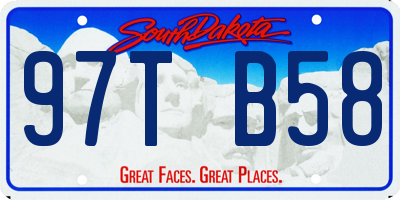 SD license plate 97TB58