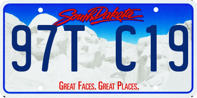 SD license plate 97TC19