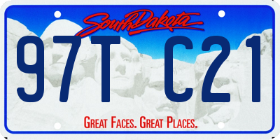 SD license plate 97TC21