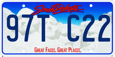 SD license plate 97TC22