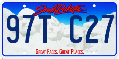 SD license plate 97TC27