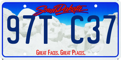 SD license plate 97TC37