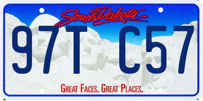 SD license plate 97TC57