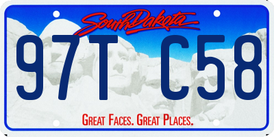 SD license plate 97TC58