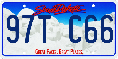 SD license plate 97TC66