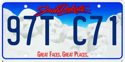 SD license plate 97TC71