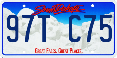SD license plate 97TC75