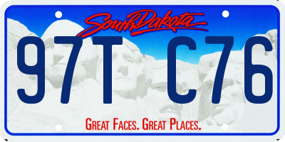 SD license plate 97TC76
