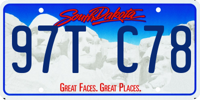 SD license plate 97TC78