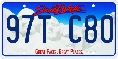 SD license plate 97TC80