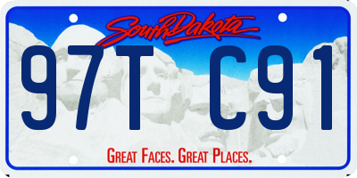 SD license plate 97TC91