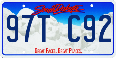 SD license plate 97TC92