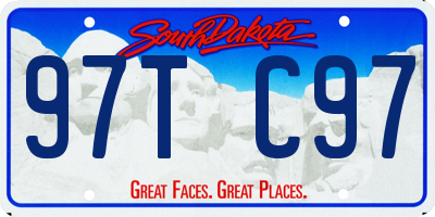 SD license plate 97TC97