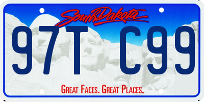 SD license plate 97TC99