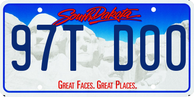 SD license plate 97TD00