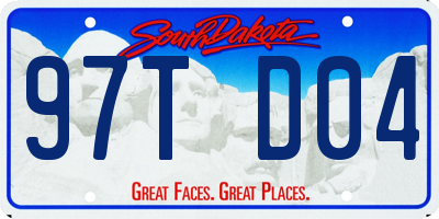 SD license plate 97TD04