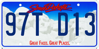SD license plate 97TD13
