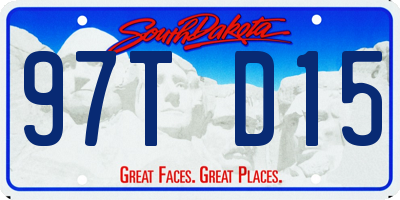 SD license plate 97TD15