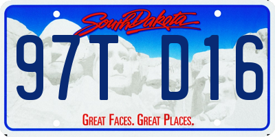 SD license plate 97TD16