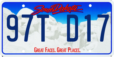 SD license plate 97TD17
