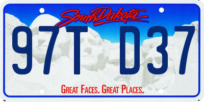 SD license plate 97TD37