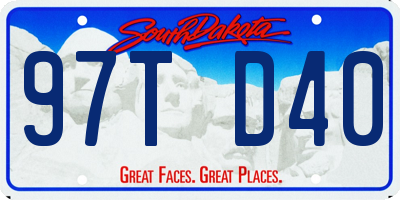SD license plate 97TD40