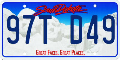 SD license plate 97TD49
