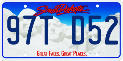 SD license plate 97TD52