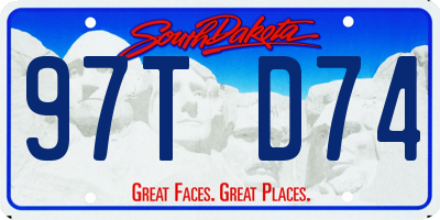 SD license plate 97TD74