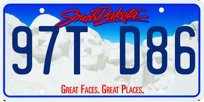 SD license plate 97TD86