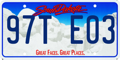 SD license plate 97TE03