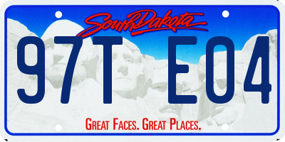 SD license plate 97TE04