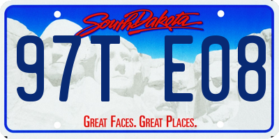 SD license plate 97TE08