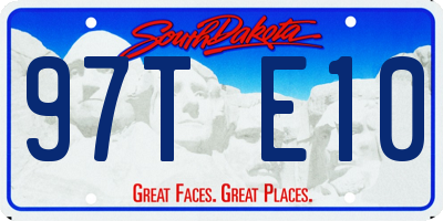 SD license plate 97TE10