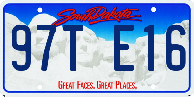 SD license plate 97TE16