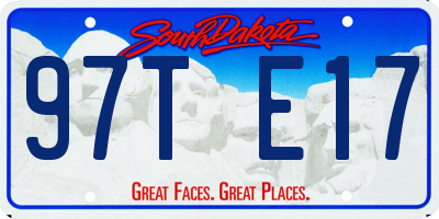 SD license plate 97TE17