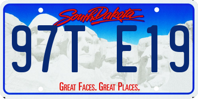 SD license plate 97TE19