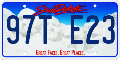 SD license plate 97TE23