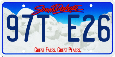 SD license plate 97TE26