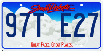 SD license plate 97TE27