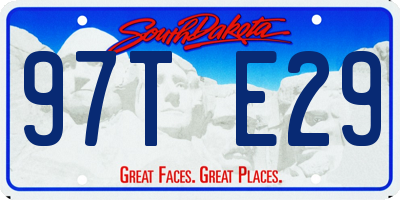 SD license plate 97TE29