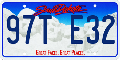 SD license plate 97TE32